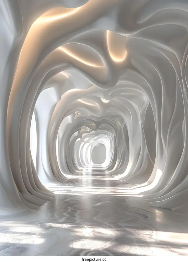 Futuristic White Corridor