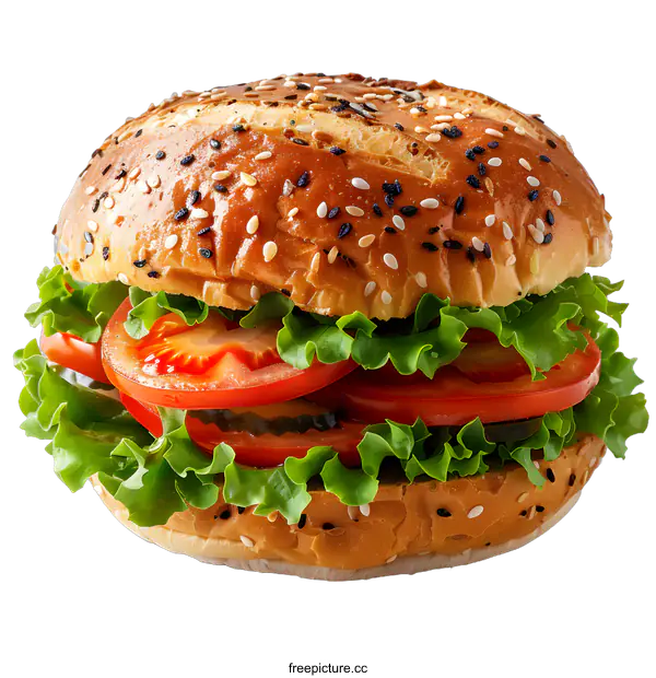 [Transparent Background PNG]Delicious cheeseburger on white background