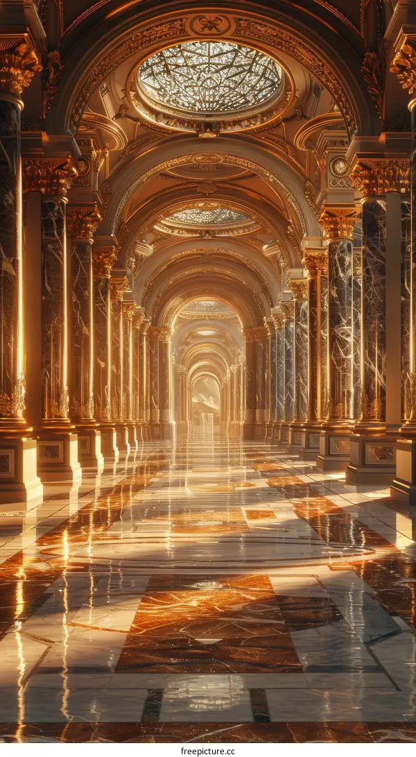 Grand Hallway with Ornate Details