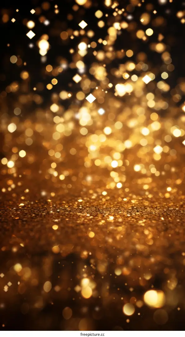 Golden glitter background with shiny lights