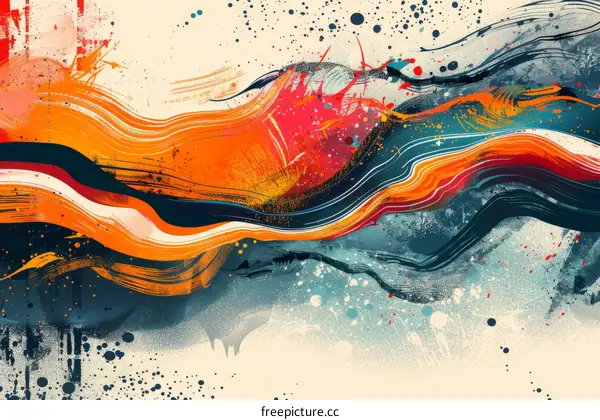 Abstract Watercolor Painting