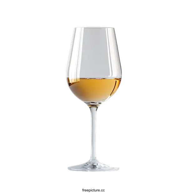 [Transparent Background PNG]Elegant Wine Glass for White Wine