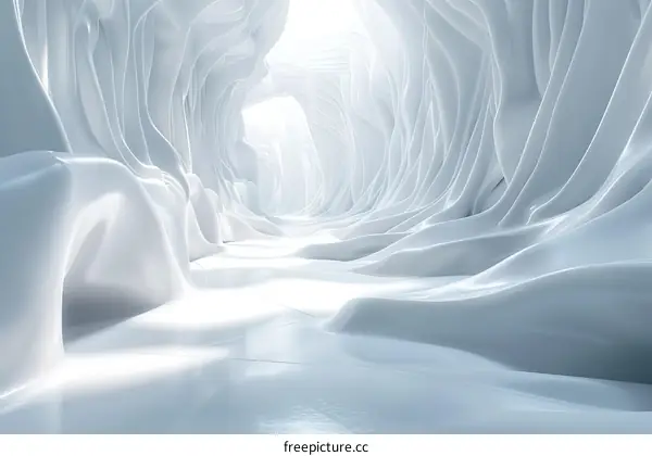 Abstract White 3D Tunnel Background