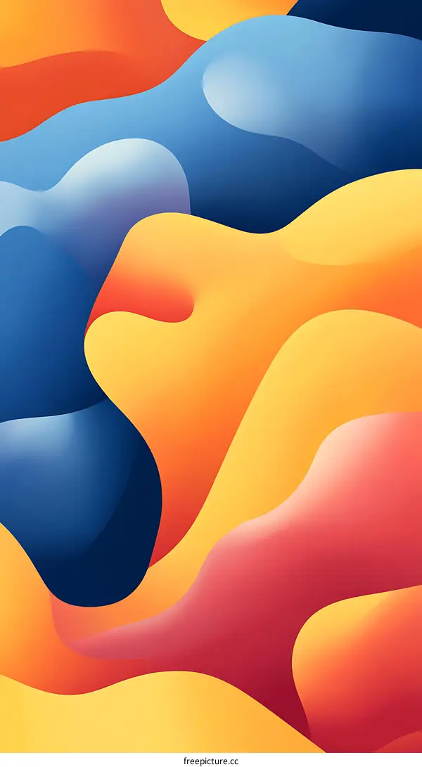 Abstract Colorful Fluid Shapes Design Background