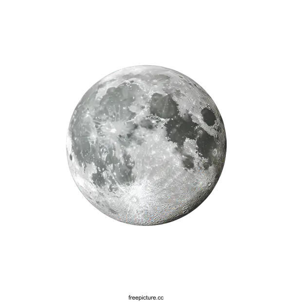 [Transparent Background PNG]Detailed Image of the Moon