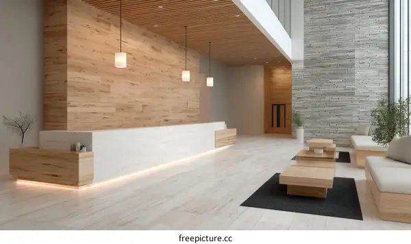 Modern Minimalist Lobby Interior Design
