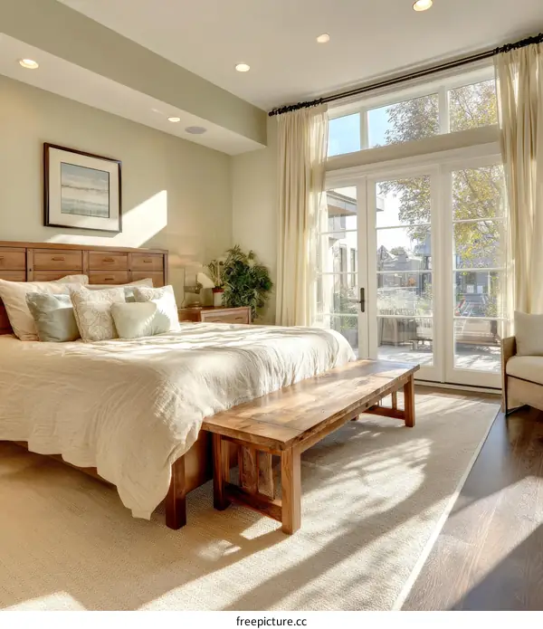 Cozy Modern Bedroom with Natural Light