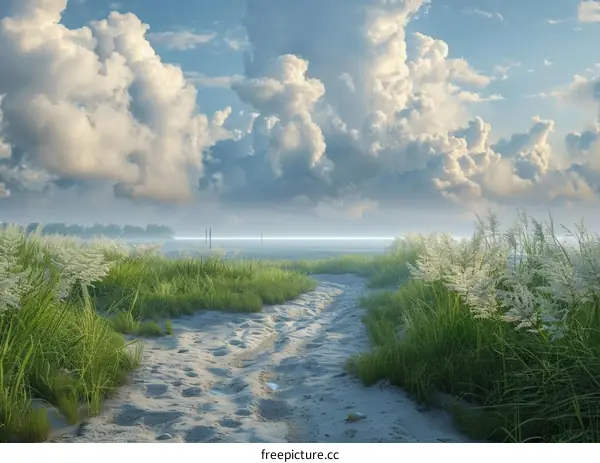 Mesmerizing Beach Day with Breathtaking Cloudscape