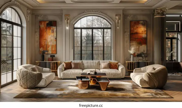 Modern and Luxurious Living Room Interior Design