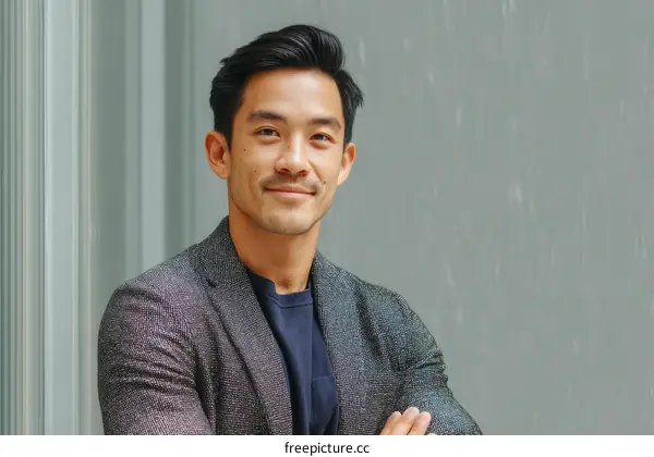 Portrait of a Smiling Asian Man