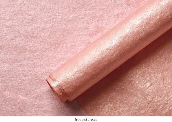 Rolled Up Metallic Pink Paper