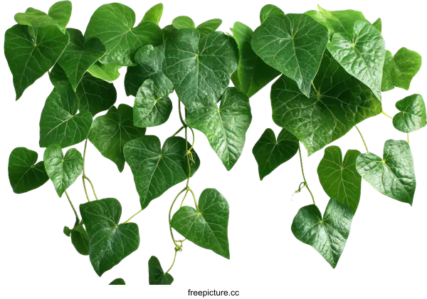 [Transparent Background PNG]Close-up View of Heart-Shaped Ivy Leaves