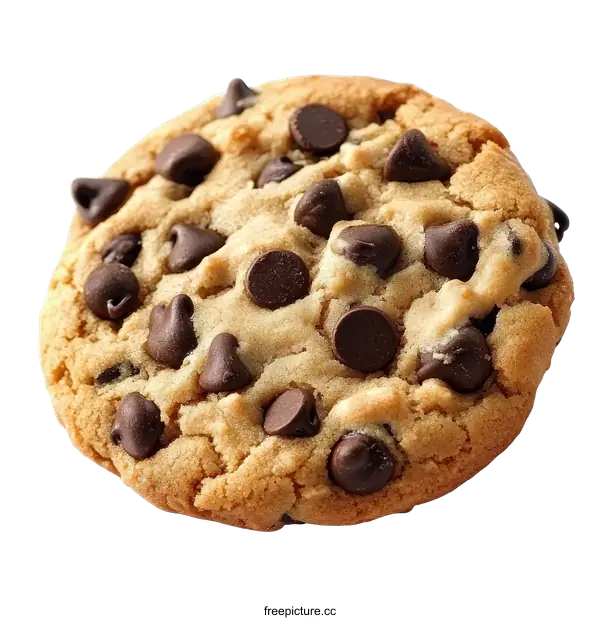 [Transparent Background PNG]Close-up Delicious Chocolate Chip Cookie