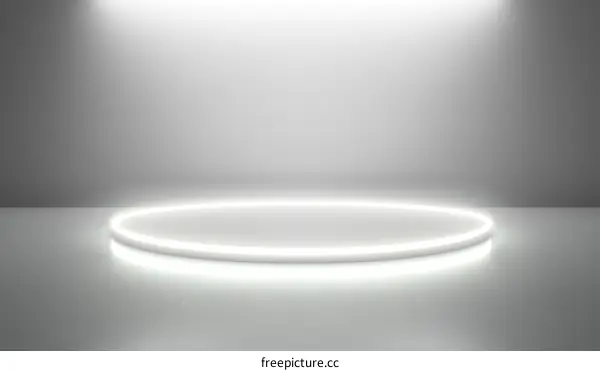 White Circular Stage Product Display