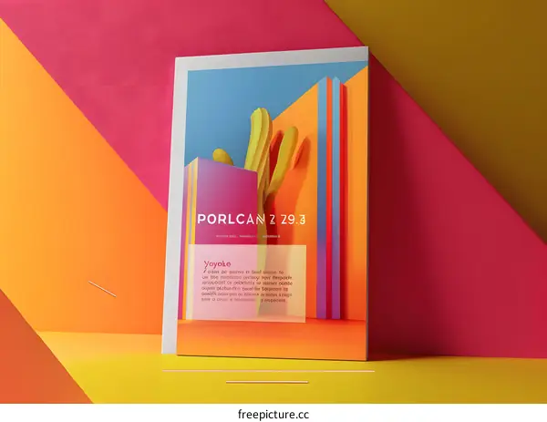 Abstract Colorful Shapes Geometric Design Art