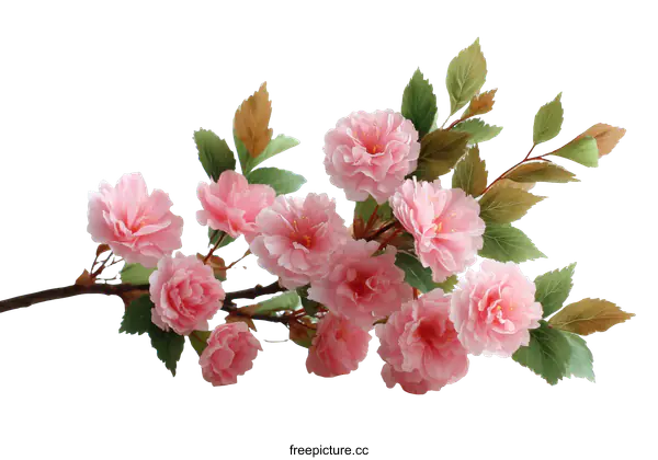 [Transparent Background PNG]Beautiful Pink Artificial Cherry Blossoms