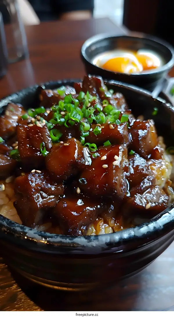 A bowl of Japanese braised pork