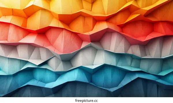 Colorful 3D geometric shapes