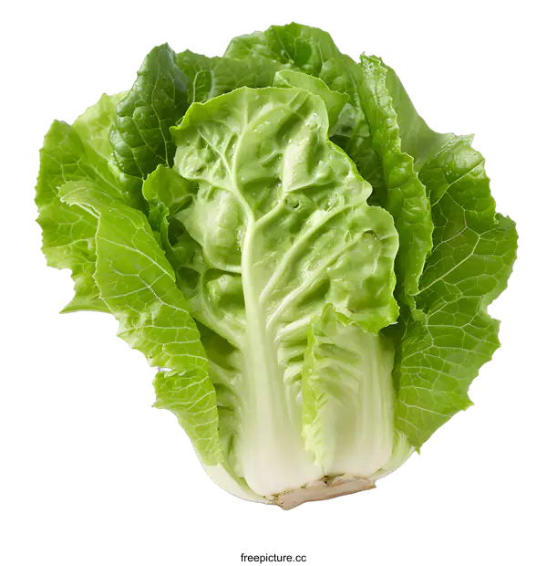 [Transparent Background PNG]Fresh Green Napa Cabbage Isolated On White Background