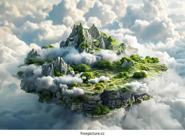 Floating Island in the Cloudscape