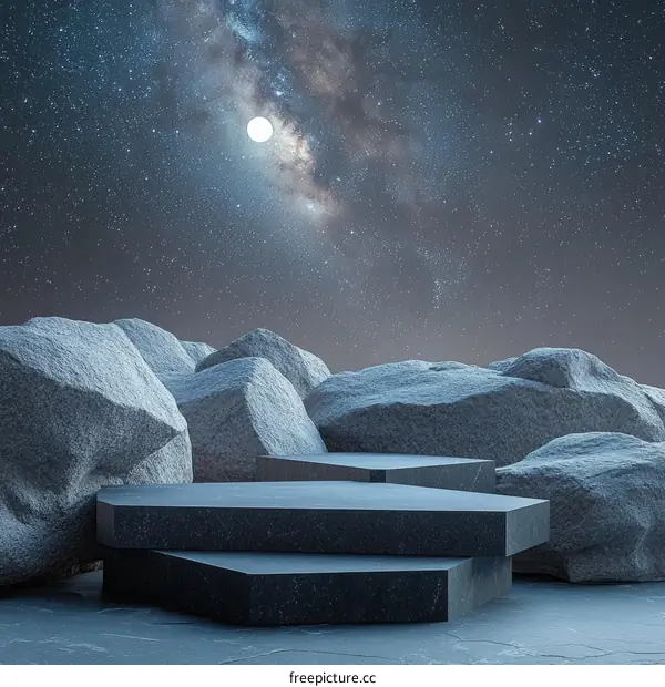 Night Sky Stone Display Platform