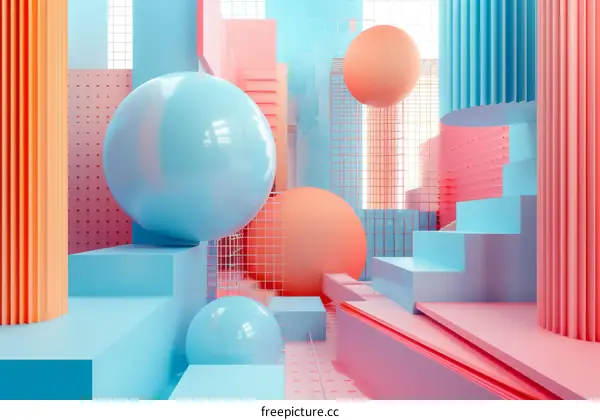 Geometric Landscape with Spheres and Cubes