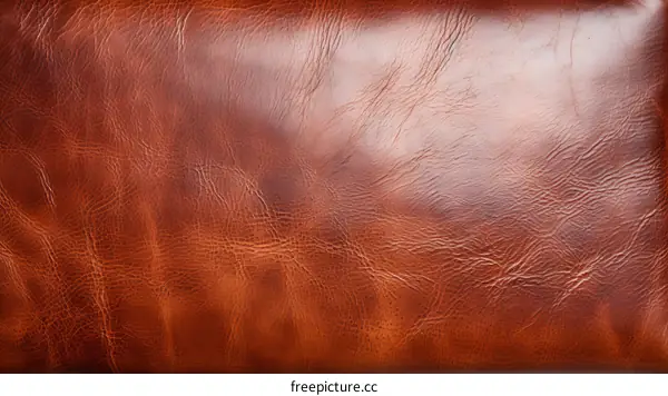 Close-Up Texture of Brown Leather