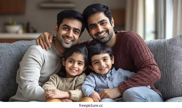 Happy Multi-Ethnic Family Portrait