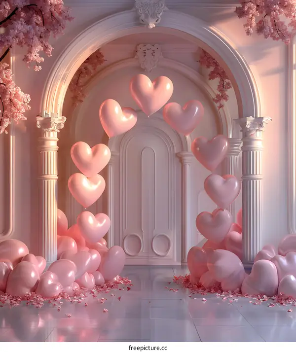 A beautiful pink room