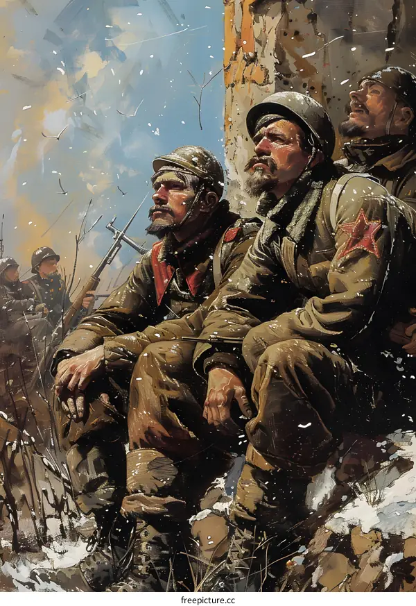 Soviet soldiers during World War II