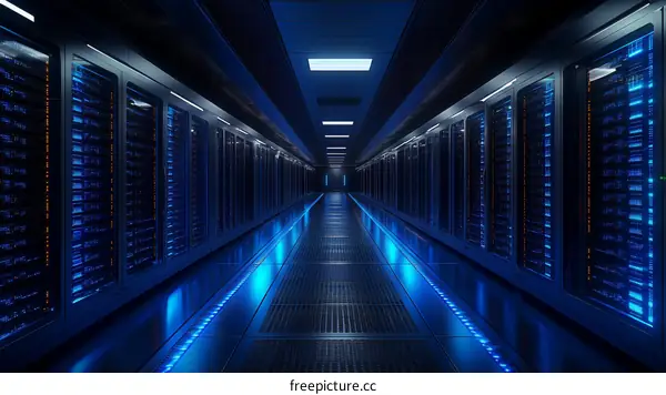 Futuristic Server Room Interior Design