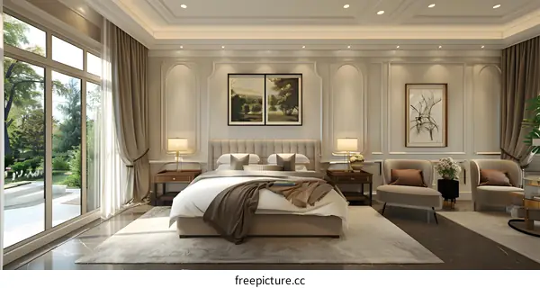 European-style bedroom renderings