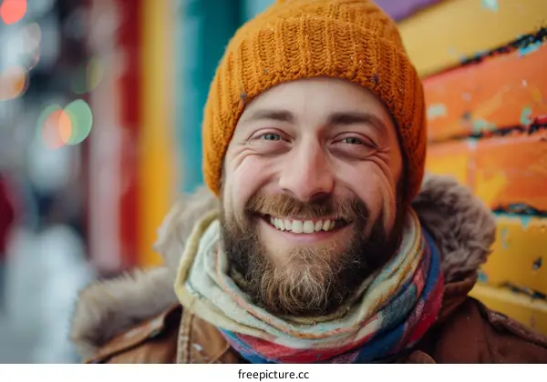 Happy Man in Winterwear