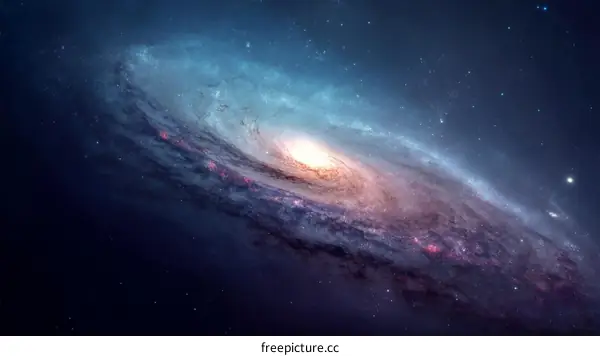 Cosmic Spiral Galaxy Illustrative Image