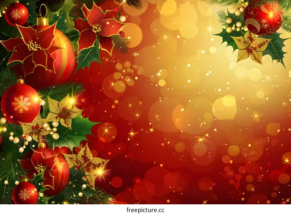 Christmas decoration and flowers