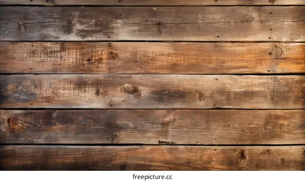 Weathered Old Wooden Fence Planks Background