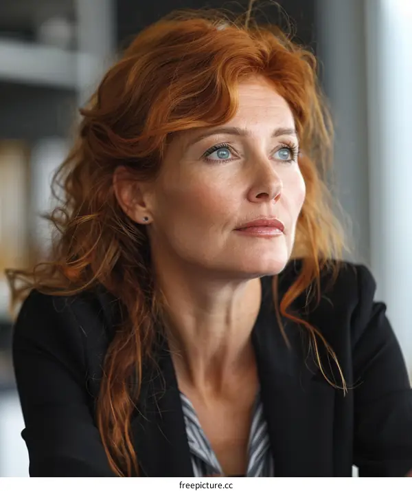 Caucasian Woman Portrait in Business Attire