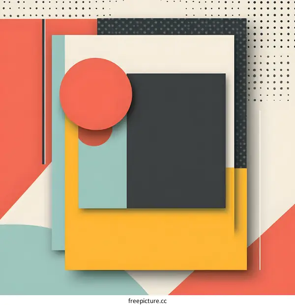 Abstract Geometric Shapes Colorful Background Design