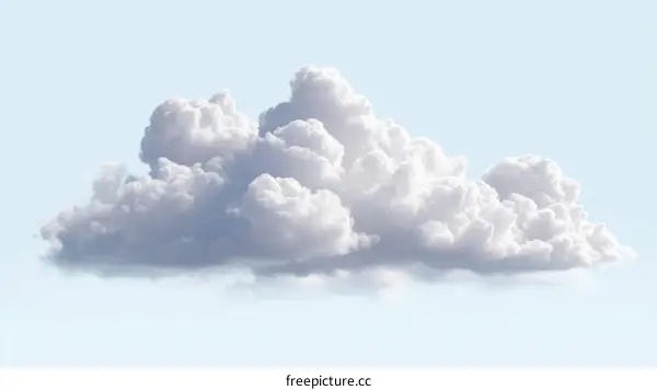Fluffy Cloud in Light Blue Sky