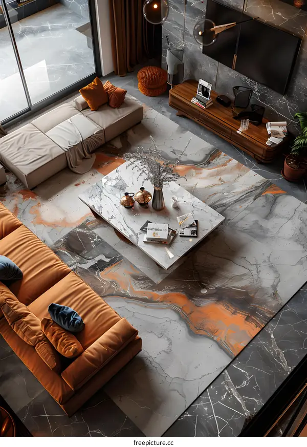 Modern minimalist living room