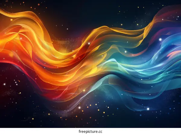 Abstract Colorful Flowing Waves Background Design