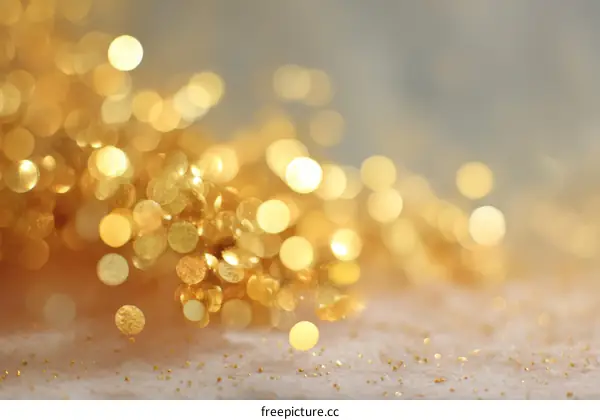 Golden Bokeh Festive Background