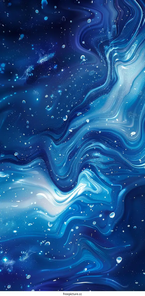 Abstract Blue and White Marble Texture