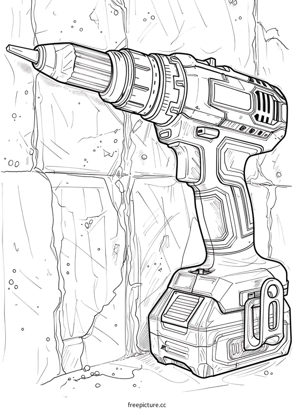 Cordless Drill Illustration