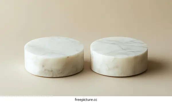 Elegant Marble Cylindrical Display Stands