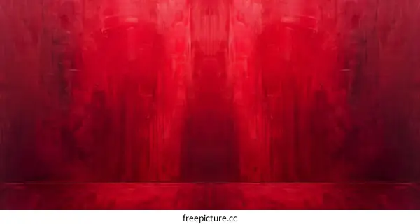 red painted wall and floor