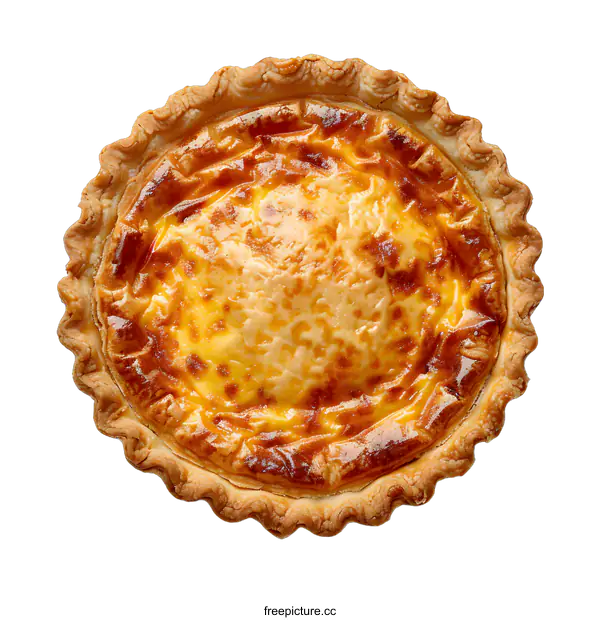 [Transparent Background PNG]Delicious Homemade Egg Tart on White Background