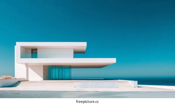 Luxury Modern White Villa with Ocean Terrace