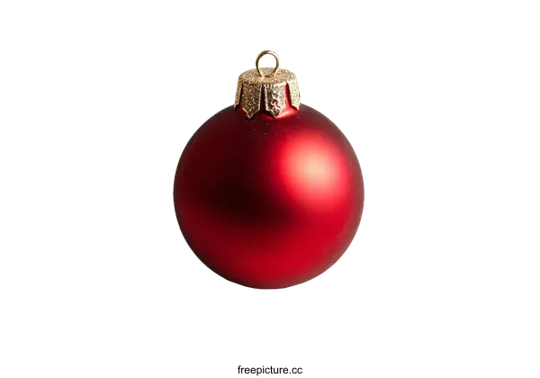 [Transparent Background PNG]Red Christmas Ornament Close-up on White Background