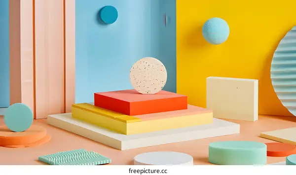 Abstract Geometric Shapes Background